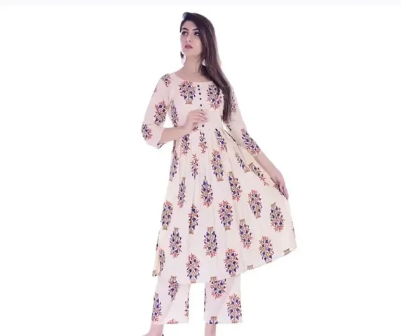 Stylish Cotton Anarkali Printed kurti