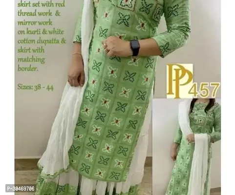 Beautiful Rayon Green Embroidered Kurta Pant Set For Women-thumb0