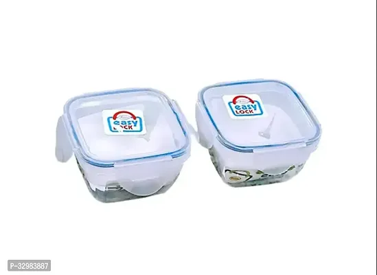 Easy Lock Square lock and Seal Container Box 2pc set-thumb0