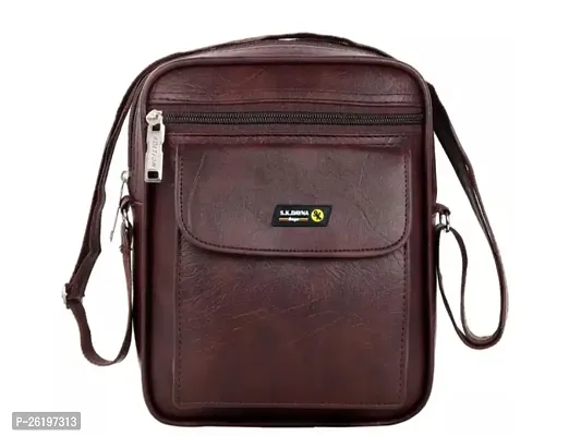 Leather Sling Cross Body Travel Office Business Messenger One Side Shoulder Bag for Men Women