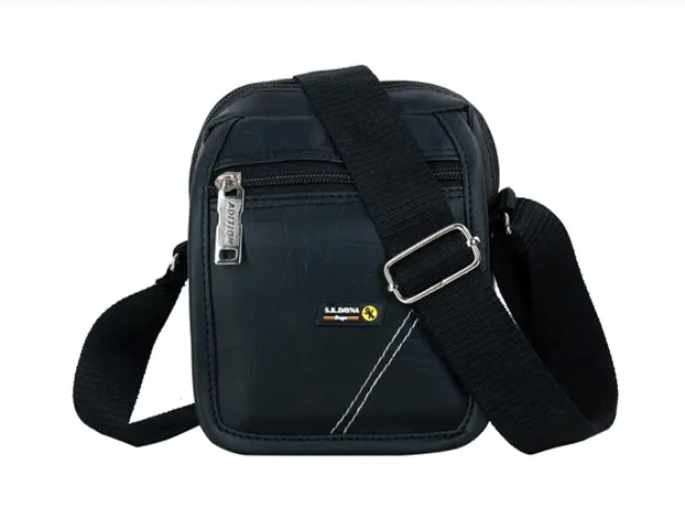 Leather Sling Cross Body Travel Office Business Messenger One Side Shoulder Bag for Men Women