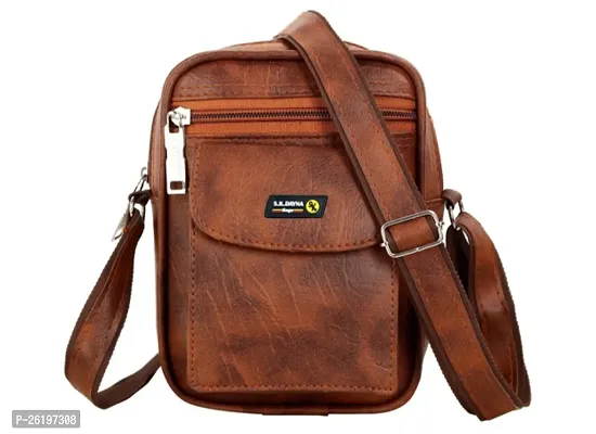 Leather Sling Cross Body Travel Office Business Messenger One Side Shoulder Bag for Men Women