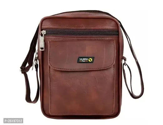 Leather Sling Cross Body Travel Office Business Messenger One Side Shoulder Bag for Men Women