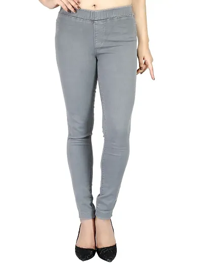 Stylish Lycra Solid Jeggings For Women