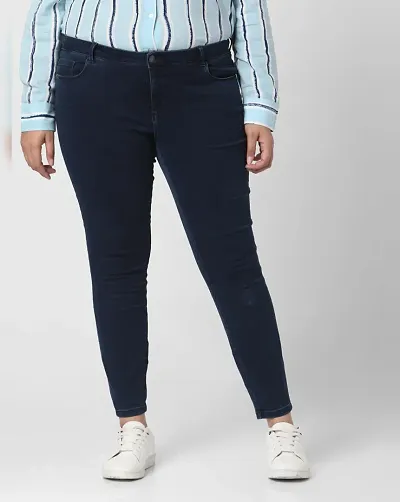 Trendy Cotton Spandex Women's Jeans & Jeggings 