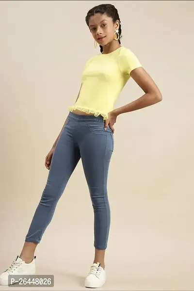 Stylish Lycra Solid Jeggings For Women
