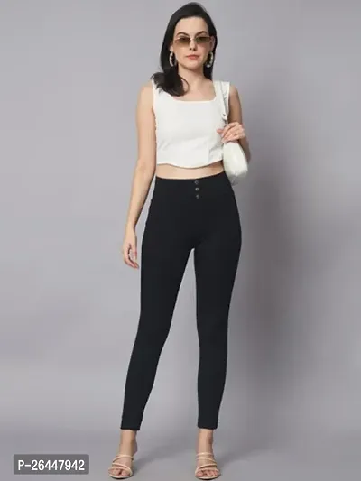 Stylish Lycra Solid Jeggings For Women-thumb0