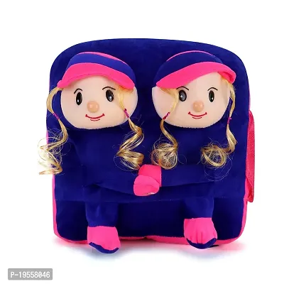 Double Face Doll Bag Soft Material School Bag For Kids Plush Backpack Cartoon Toy | Children's Gifts Boy/Girl/Baby/ Decor School Bag For Kids (Age 2 to 6 Year) Suitable For Nursery,UKG,NKG Student-thumb0