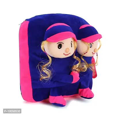 Double Face Doaremon And Purple Doll Bag Soft Material School Bag For Kids Plush Backpack Cartoon Toy | Children's Gifts Boy/Girl/Baby For Kids ( Age 2 to 6 Year ) and Suitable For Nursery,UKG,NKG-thumb5