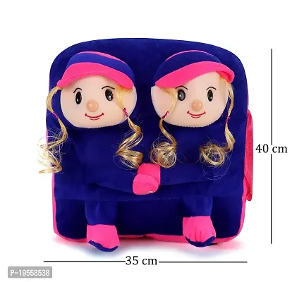 Double Face Doaremon And Purple Doll Bag Soft Material School Bag For Kids Plush Backpack Cartoon Toy | Children's Gifts Boy/Girl/Baby For Kids ( Age 2 to 6 Year ) and Suitable For Nursery,UKG,NKG-thumb3