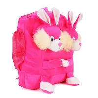 Double Face Pink Bunny And Purple Doll Bag Soft Material School Bag For Kids Plush Backpack Cartoon Toy | Children's Gifts Boy/Girl/Baby For Kids (Age 2 to 6 Year) and Suitable For Nursery,UKG,NKG-thumb3