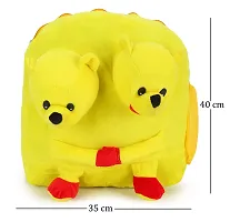 Double Face Grey Bunny And Pooh Bag Soft Material School Bag For Kids Plush Backpack Cartoon Toy | Children's Gifts Boy/Girl/Baby For Kids (Age 2 to 6 Year) and Suitable For Nursery,UKG,NKG-thumb2