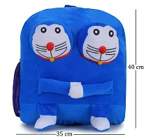 Double Face Doaremon And Purple Doll Bag Soft Material School Bag For Kids Plush Backpack Cartoon Toy | Children's Gifts Boy/Girl/Baby For Kids ( Age 2 to 6 Year ) and Suitable For Nursery,UKG,NKG-thumb1