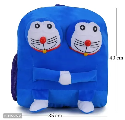 Double Face Doaremon And Purple Doll Bag Soft Material School Bag For Kids Plush Backpack Cartoon Toy | Children's Gifts Boy/Girl/Baby For Kids ( Age 2 to 6 Year ) and Suitable For Nursery,UKG,NKG-thumb2