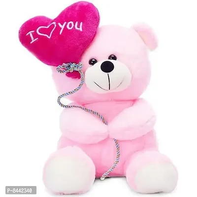 1 Pcs Pink Balloon Teddy High Quality Soft Toys Best Gift For Kids And Valentine, Anniversary, Couple etc. ( Pink Balloon Teddy - 25 cm )-thumb0