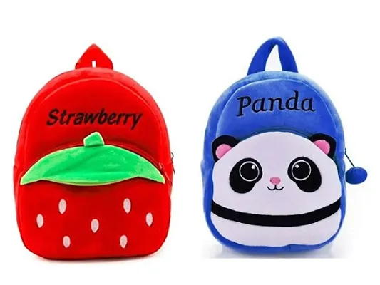 Strawberry And Blue Panda Bag