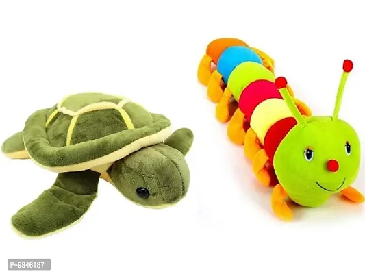 1 Pcs Tortoise And 1 Pcs Caterpillar Best Gift For Couple High Quality Soft Toy ( Tortoise - 30 cm And Caterpillar - 60 cm )