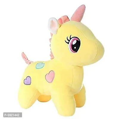 1 Pcs Yellow Unicorn And 1 Pcs White Rabbit High Quality Soft Martial Toys ( Yellow Unicorn - 25 cm And Rabbit - 25 cm )-thumb2