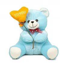 1 Pcs Blue Teddy And 1 Pcs Grey Appu Elephant High Quality Soft Martial Toys ( Teddy - 25 cm And Elephant - 25 cm )-thumb1