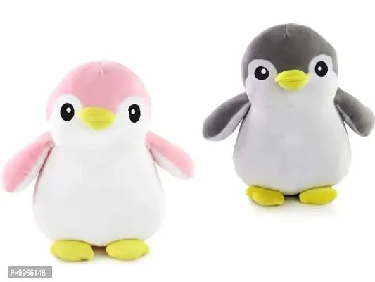 1 Pcs Pink Penguin And 1 Pcs Grey Penguin High Quality Soft Martial Toys ( Penguin - 30 cm And Grey Penguin - 30 cm )-thumb0