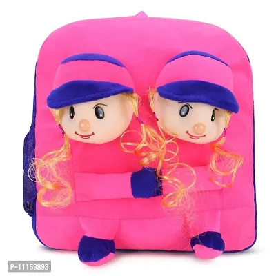 Double Face Doll Bag Soft Material School Bag For Kids Plush Backpack Carto and Suitable For Nursery,UKG,NKG