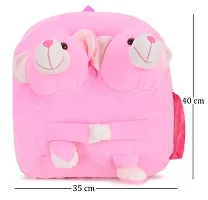 Double Face Teddy Bag Soft Material School Bag For Kids Plush Backpack Carto and Suitable For Nursery,UKG,NKG-thumb2