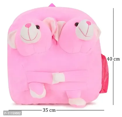 Double Face Teddy Bag Soft Material School Bag For Kids Plush Backpack Carto and Suitable For Nursery,UKG,NKG-thumb3