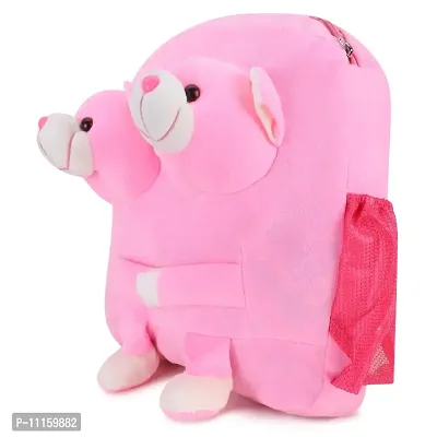 Double Face Teddy Bag Soft Material School Bag For Kids Plush Backpack Carto and Suitable For Nursery,UKG,NKG-thumb5