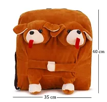 Double Face Dog Bag Soft Material School Bag For Kids Plush Backpack Carto and Suitable For Nursery,UKG,NKG-thumb2