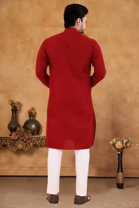 Mens Kurta With Pyajamas, Mens Wedding Kurta With Chudidar, Mens Kurta Set-thumb3