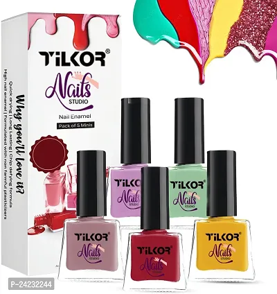 Tilkor Nail Polish Linty And Viola And Sunny Side Up Quick-Drying