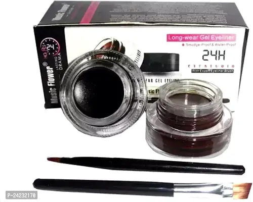 Tilkor Gel Kajal And Eyeliner Smudge Proof And Waterproof Black And Brown-thumb0