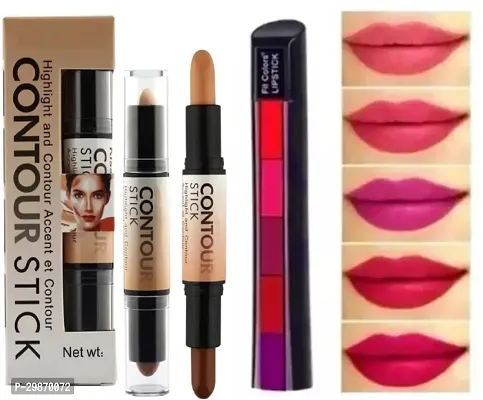 Beautiful Assorted Contour Stick And Lipsticks Combo