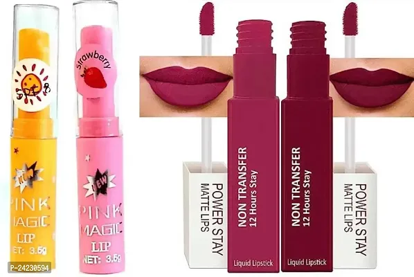 Tilkor Pink Magic And Matte Mee Lipstick -4 Pieces Set