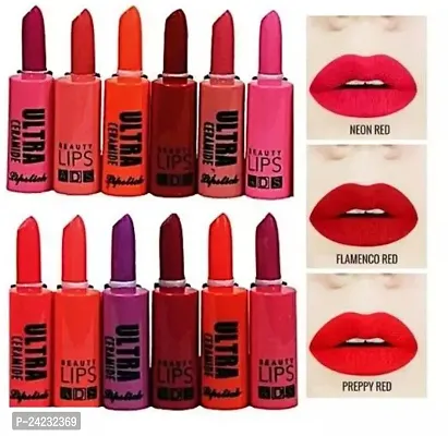 Tilkor Ultra Ceramide Matte Lipstick Pack Of 12 -Colour 12, 5 G