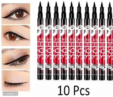 Tilkor 36H Waterproof Eyeliner-50 G -Black, Pack Of 10-thumb0