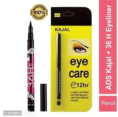 Tilkor Ads Kajal And H36 Eye Liner-2 Pieces Set-thumb0