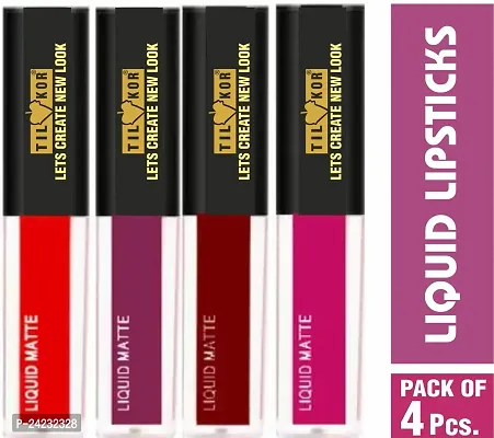 Tilkor Matte Lipstick -Dark Red, 22 Ml-thumb0