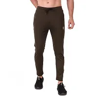 WINPLAYER Men's and Boy's Trendy 4 Way Lycra Track Pant|Trouser for Sports (Color-Mehandi, Size-M)-thumb1