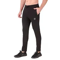 WINPLAYER Men's and Boy's 4 Way Lycra Track Pant|Trouser for Sports (Color-Black, Size-L)-thumb2