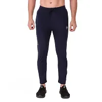 WINPLAYER Men's and Boy's 4 Way Lycra Track Pant|Trouser for Sports (Color-Navy Blue, Size-M)-thumb1