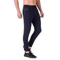 WINPLAYER Men's and Boy's 4 Way Lycra Track Pant|Trouser for Sports (Color-Navy Blue, Size-2XL)-thumb3