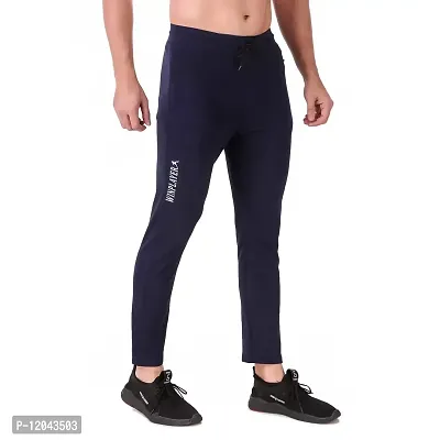 WINPLAYER Men's and Boy's 4 Way Lycra Track Pant|Trouser for Sports (Color-Navy Blue, Size-M)-thumb4