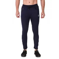 WINPLAYER Men's and Boy's 4 Way Lycra Track Pant|Trouser for Sports (Color-Navy Blue, Size-2XL)-thumb1