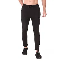 WINPLAYER Men's and Boy's 4 Way Lycra Track Pant|Trouser for Sports (Color-Black, Size-L)-thumb1