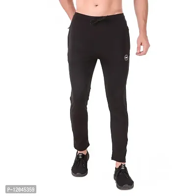 WINPLAYER Men's and Boy's 4 Way Lycra Track Pant|Trouser for Sports (Color-Black, Size-L)-thumb2