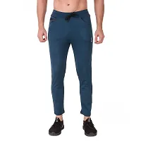 WINPLAYER Men's and Boy's 4 Way Lycra Track Pant|Trouser for Sports (Color-Air Force Blue, Size-2XL)-thumb1
