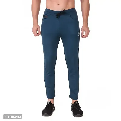 WINPLAYER Men's and Boy's 4 Way Lycra Track Pant|Trouser for Sports (Color-Air Force Blue, Size-2XL)-thumb2