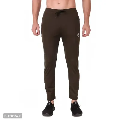 WINPLAYER Men's and Boy's Trendy 4 Way Lycra Track Pant|Trouser for Sports (Color-Mehandi, Size-M)