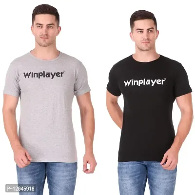 WINPLAYER Tshirt'S Pack of 2 Black Grey